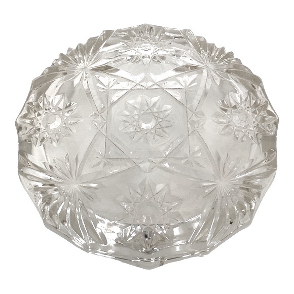 Anchor Hocking Ashtray Clear Heavy Glass Star Of David Pattern MCM Vintage EUC - Picture 3 of 15